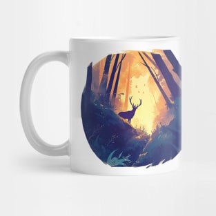 deer in forest Mug